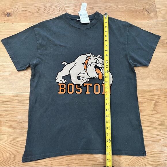 Subdued Boston Bulldog Crew Neck Short Sleeve Tee in Marbled Black Gray Unisex - Picture 5 of 6